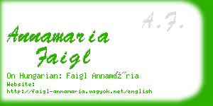 annamaria faigl business card